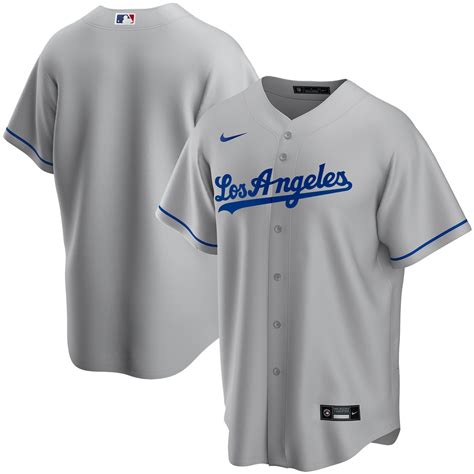 youth nike gray los angeles dodgers road replica team jersey|dodgers coolbase jersey.